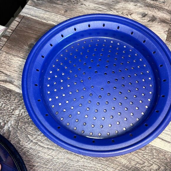 TupperWave Stack Steamer Cooker Microwave Blue / Purple 5-piece - Picture 9 of 9